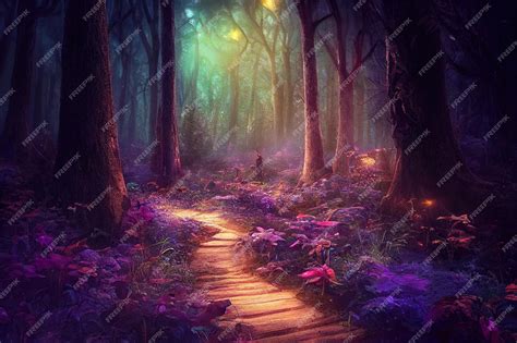 The Dance of Light and Shadow in Enchanted Woodlands